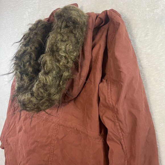 Abercrombie & Fitch 3 in 1 Parka Jacket Women S Ultra Faux Fur Hood Black - Picture 10 of 13